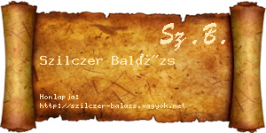 Szilczer Balázs névjegykártya